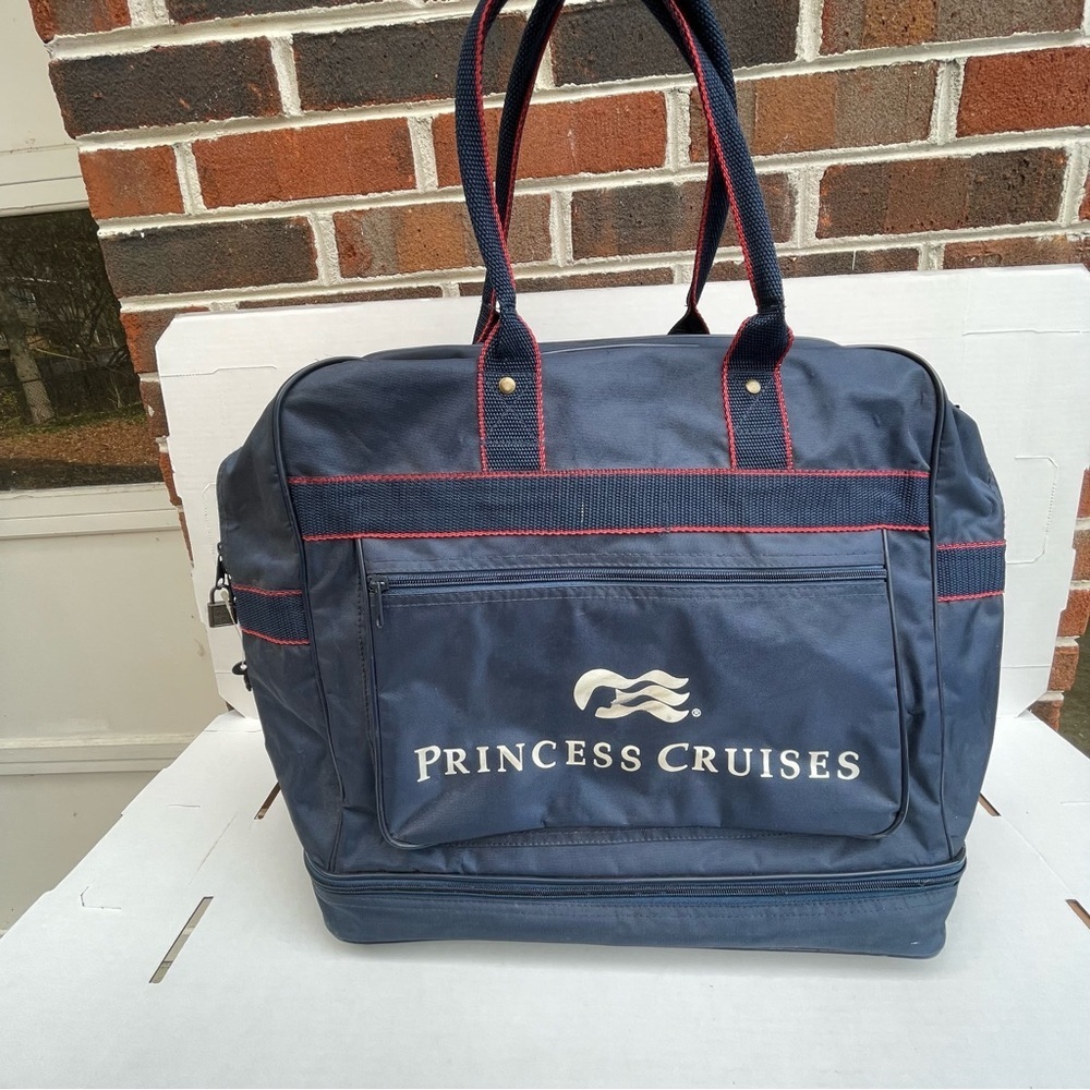 Vintage 90s princess cruises expandable travel bag with wheels - Picture 1 of 7